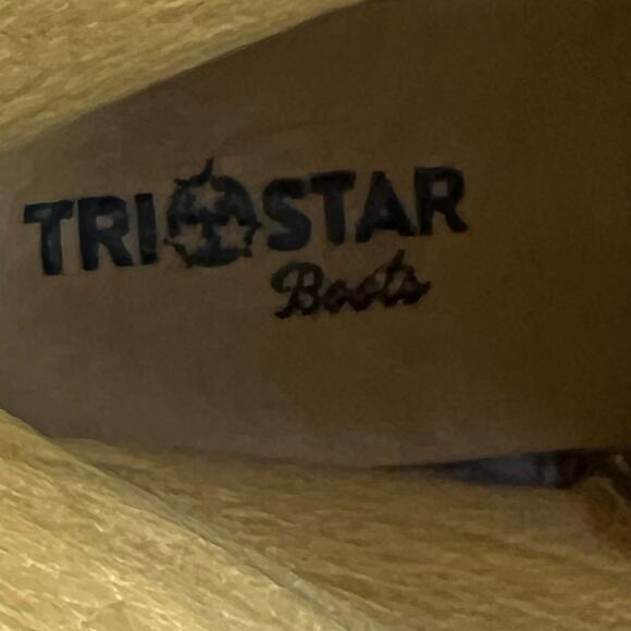 Tri Star Men’s Apache Brown White Distressed Cowboy Boots Size US 9 EE - Picture 11 of 11